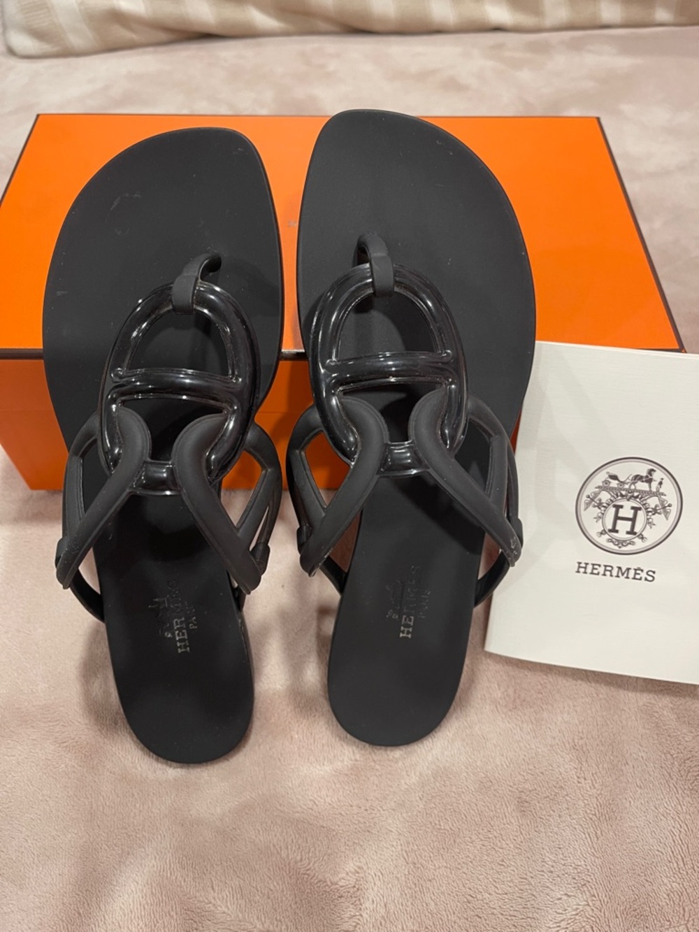 Hermes Black Sandales Egerie Sandals